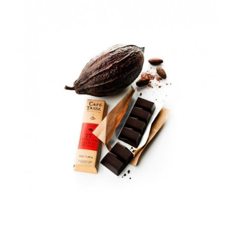 Barre de chocolat extra noir 77% aux éclats de fêves de cacao 45g