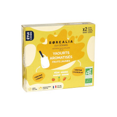 8 doses de ferments lactiques pour yaourts aromatisés fruits jaunes (pêche, ananas, mangue, banane)