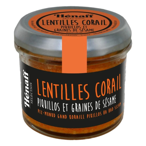 Tartinable de lentilles corail, piquillos et graines de sésame