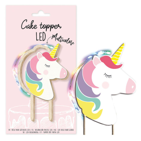 Cake topper LED Licorne