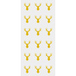 Lot de 20 sachets transparents à confiseries (+liens), Petites têtes de rennes dorés