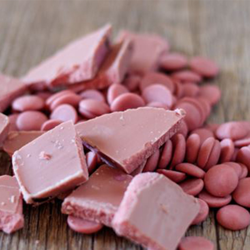 Tablette de chocolat rose rubis