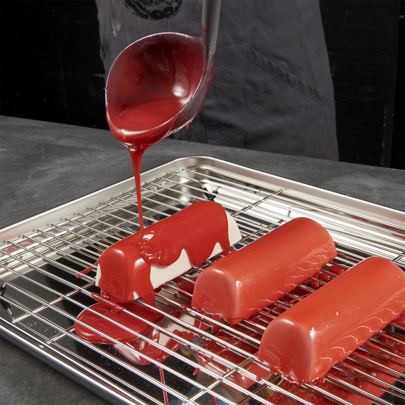 Tapis de cuisson en silicone rouge - Grille à pâtisserie