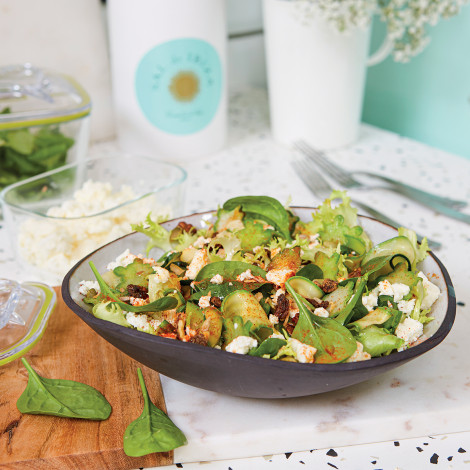 Salade de courgettes et épinard