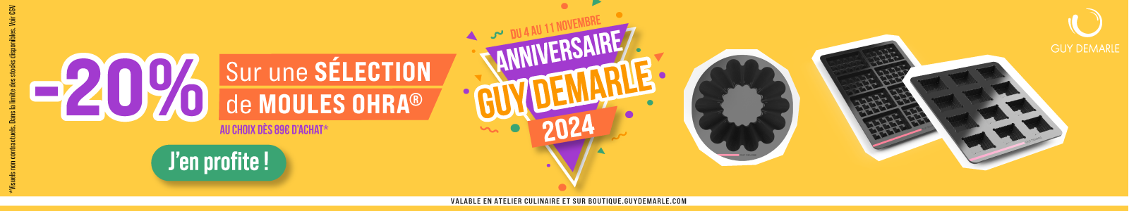 Du 6 au 13 novembre 2023 - GUY DAYS -30% sur le 3ème moule OHRA® acheté**